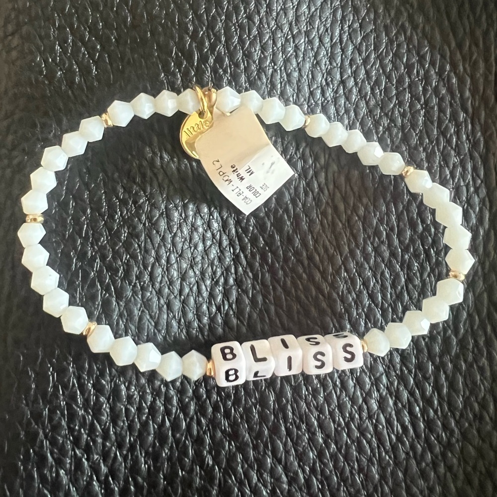 NWT Little Words Project White Bliss Friendship Bracelet